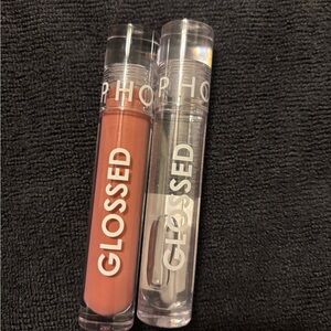Sephora Glossed Lip Gloss Duo — Nude Peach & Clear Shine